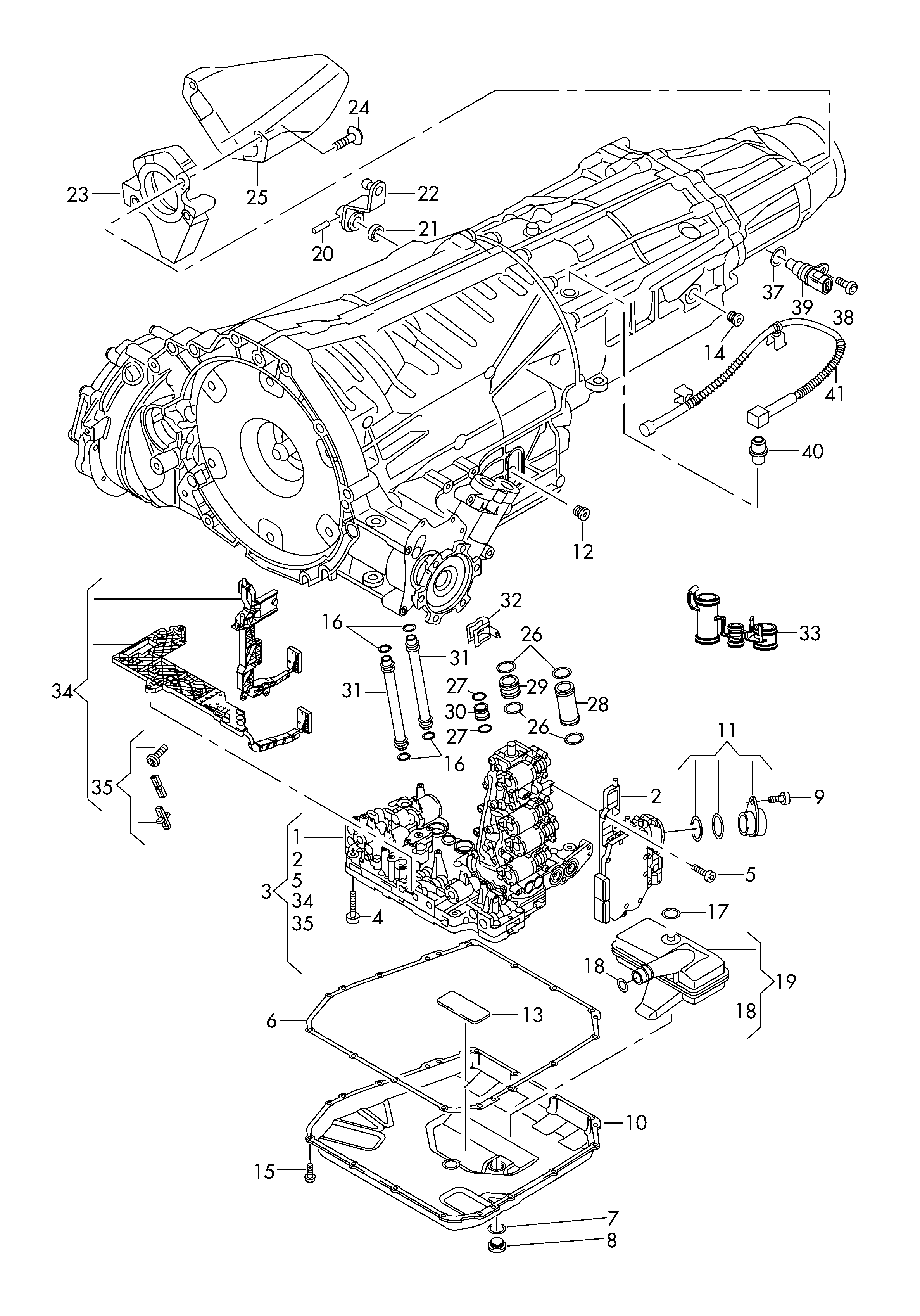 VAG 0B5 398 009 E - Комплект ремонта, фланец автомат. коробки передач parts5.com