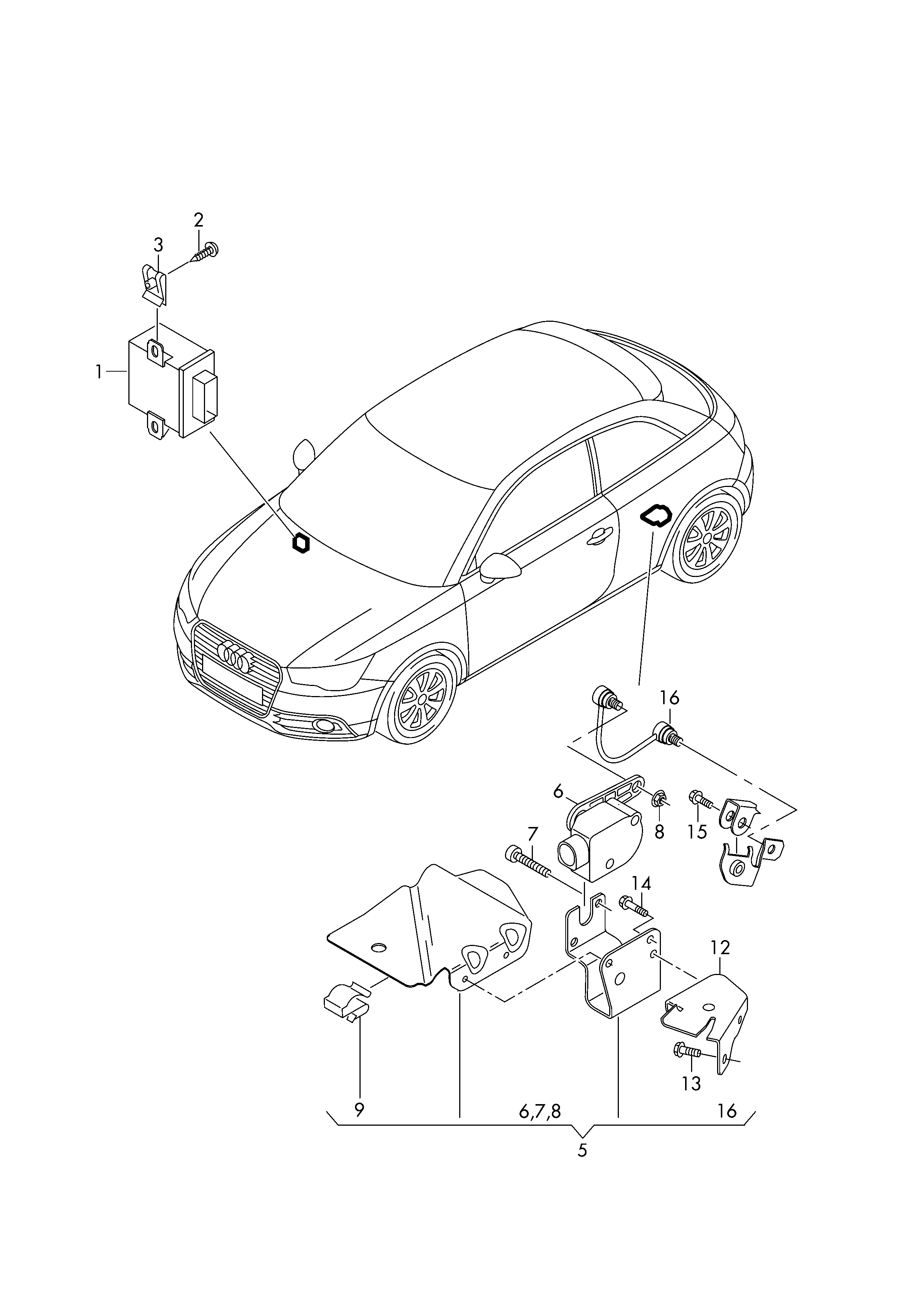 Skoda 1T0 907 503 - Датчик, ксеноновый свет (регулировка угла наклона фар) parts5.com