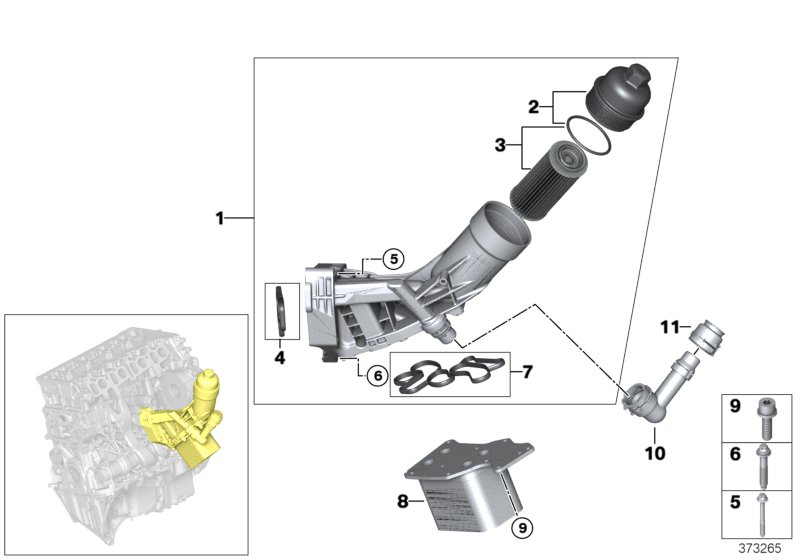 BMW 11428596283 - Масляный радиатор, двигательное масло parts5.com