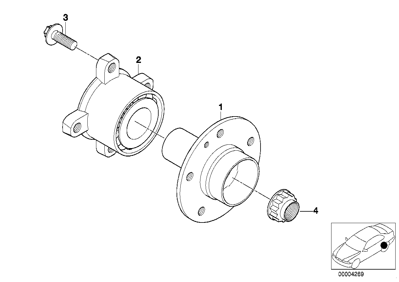 Mini 33 41 1 095 238 - Ступица колеса, поворотный кулак parts5.com