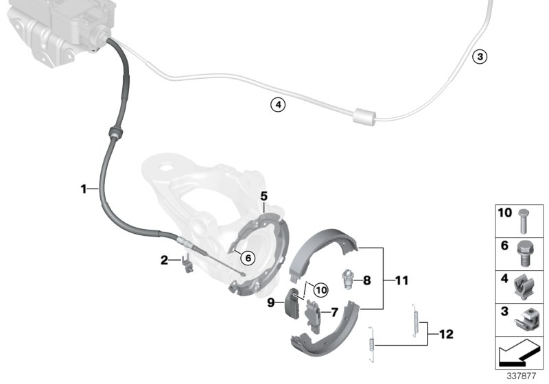 BMW 34436870192 - Тросик, cтояночный тормоз parts5.com