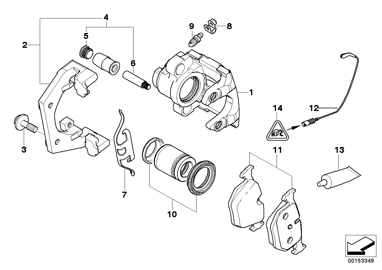 BMW 34 21 6 768 443 - Тормозной суппорт parts5.com