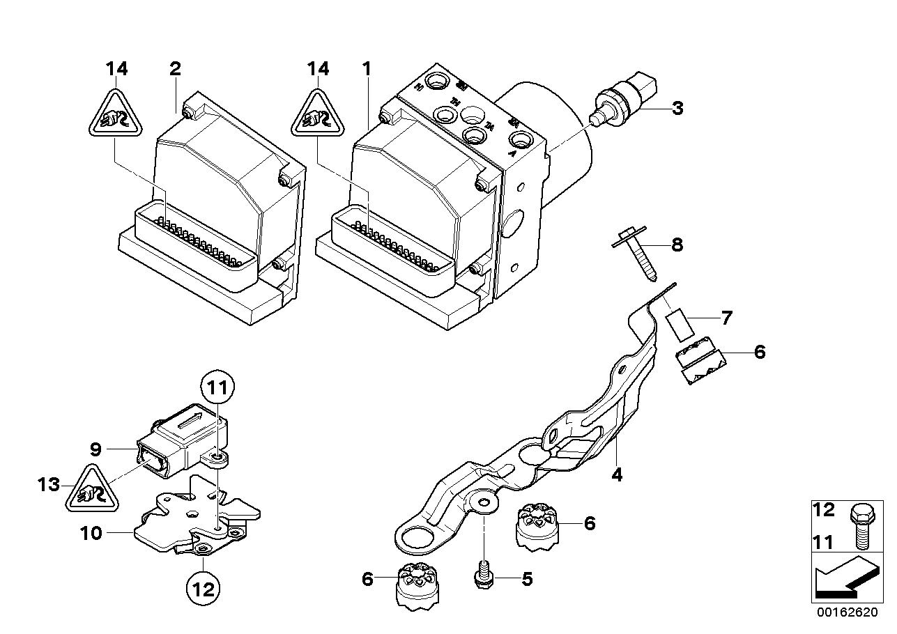 BMW 61 13 8 383 300 - Ремкомплект кабеля, регулировка угла наклона фар parts5.com