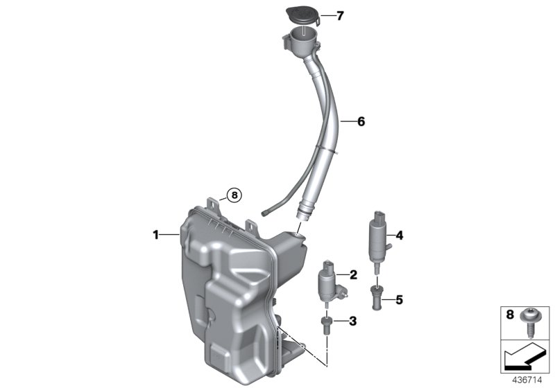 BMW 61 66 7 403 904 - Резервуар для воды (для чистки) parts5.com