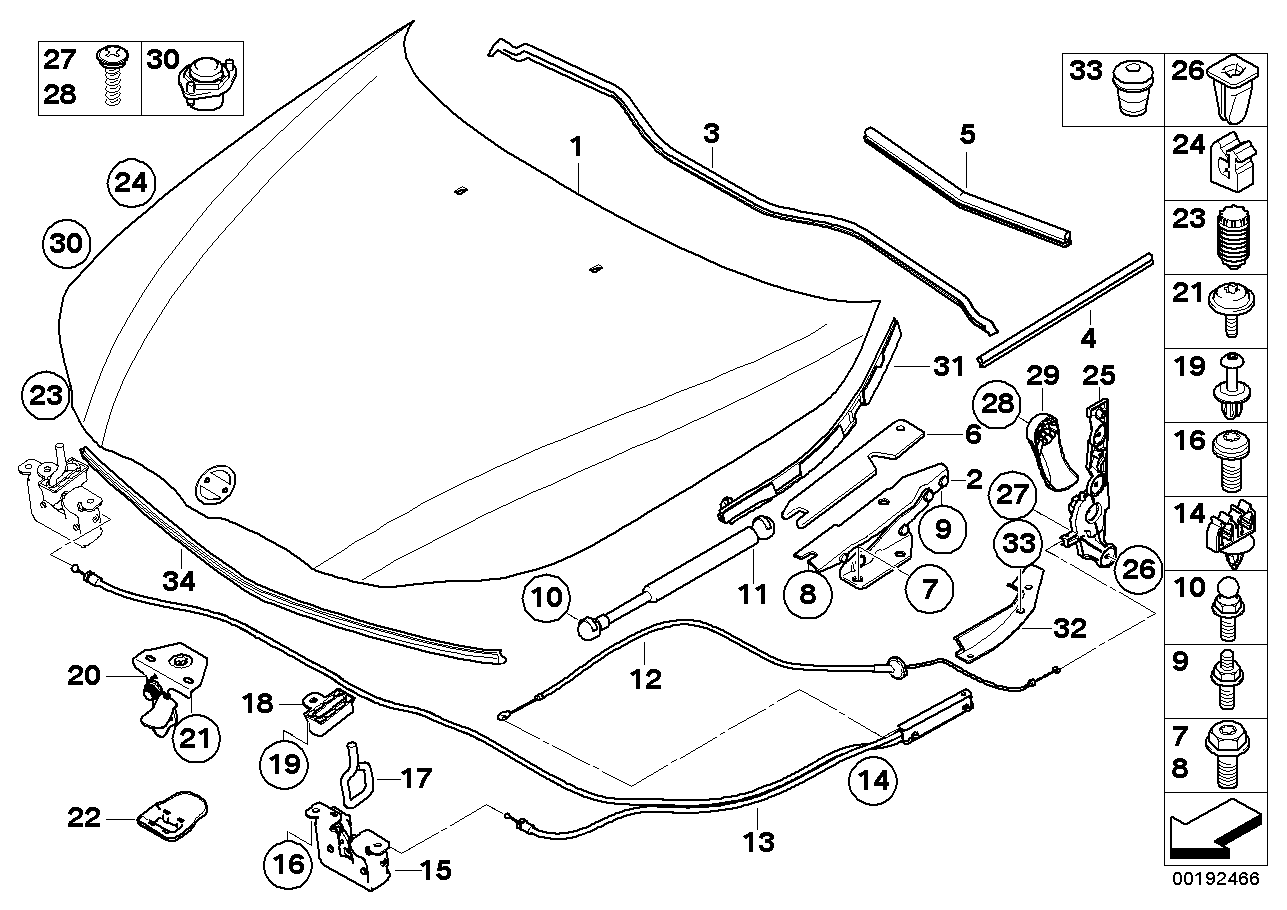 BMW 51237070670 - Газовая пружина, капот parts5.com