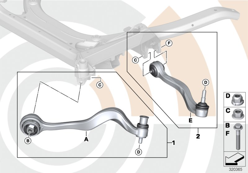 BMW 31 10 2 348 049 - Рычаг подвески колеса parts5.com