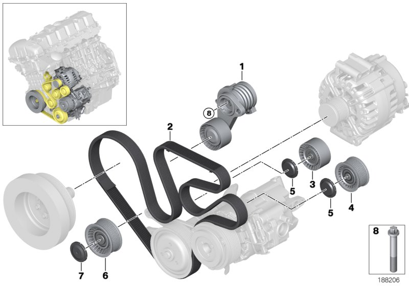 BMW 11287628279 - Поликлиновой ремень parts5.com