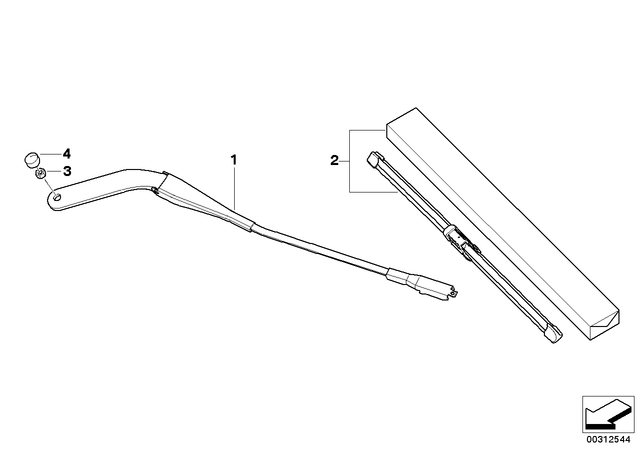 BMW 61612158219 - Щетка стеклоочистителя parts5.com