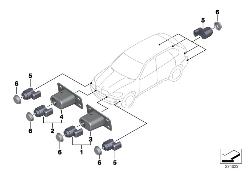 BMW 66 20 9 142 211 - Датчик, система помощи при парковке parts5.com