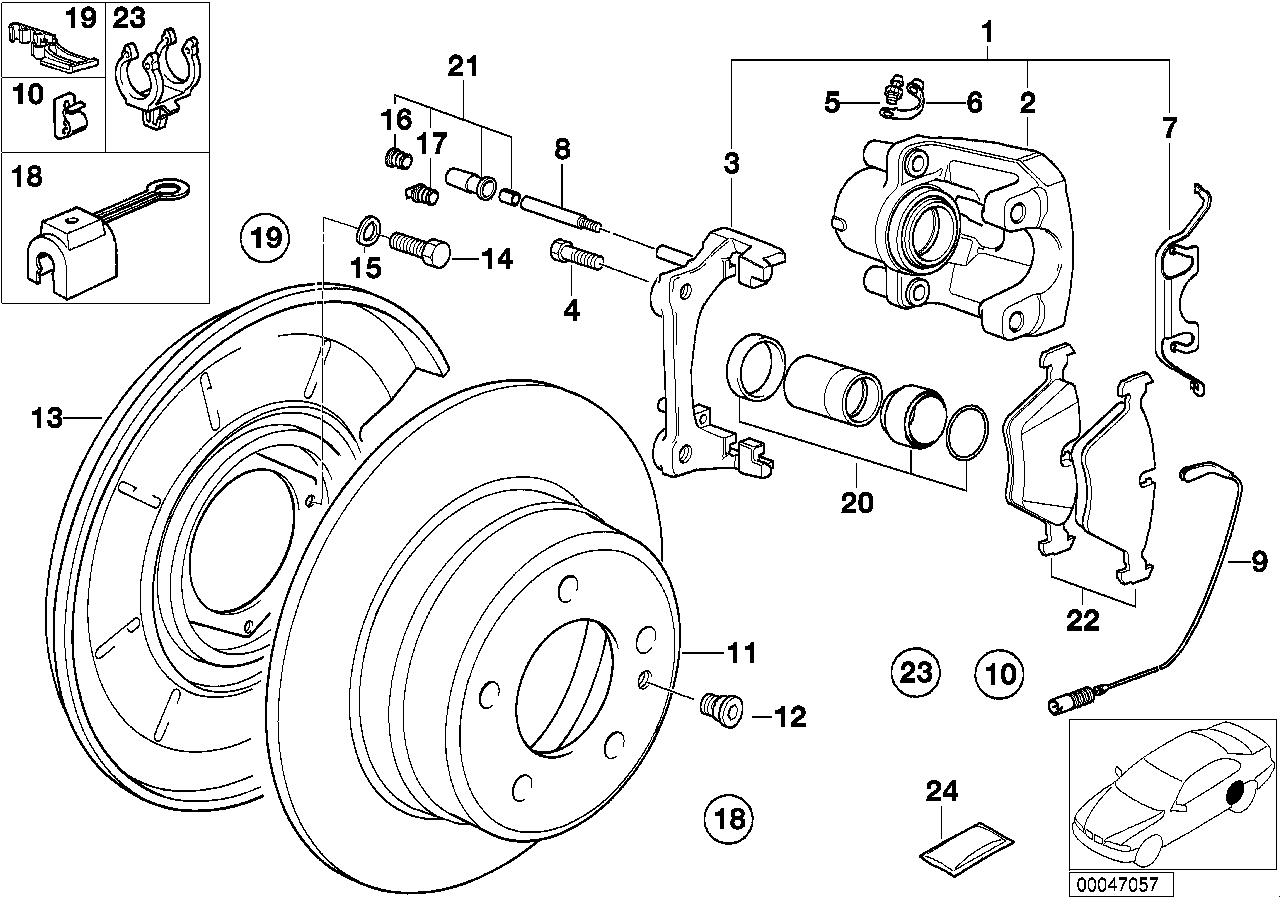 BMW 34 21 1 153 194 - Ремкомплект, тормозной суппорт parts5.com