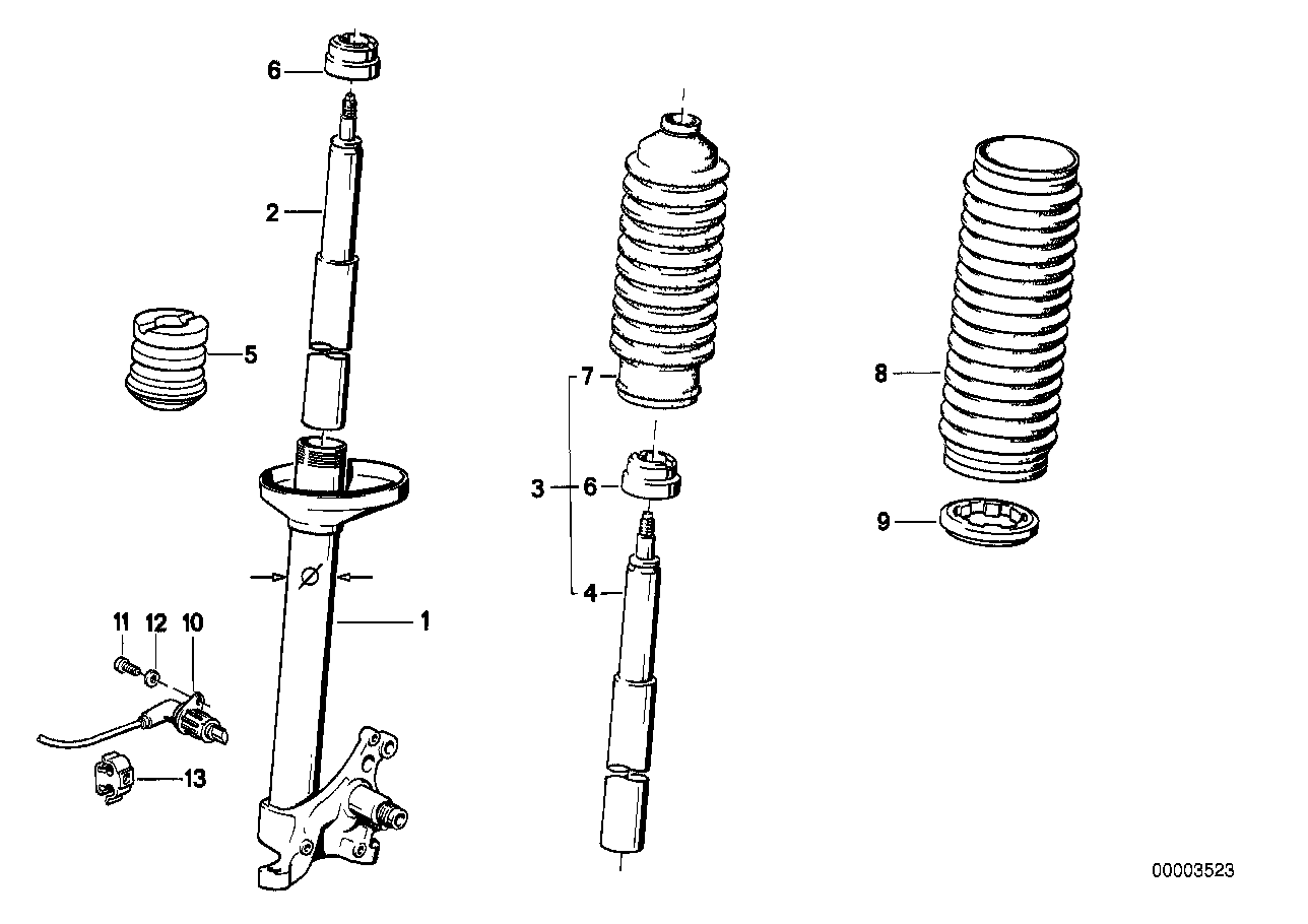 BMW 31 33 1 124 449 - Пылезащитный комплект, амортизатор parts5.com