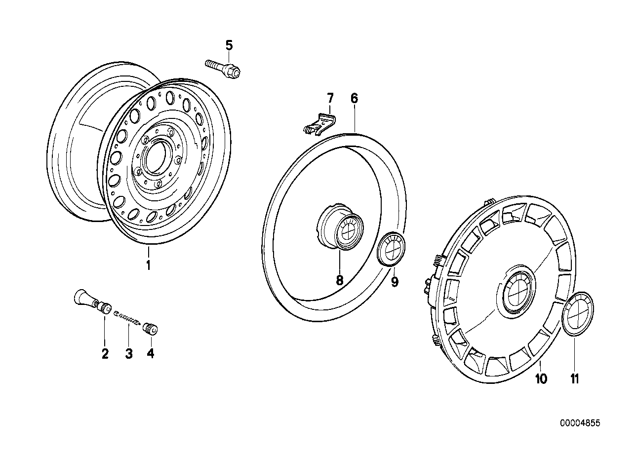 BMW 36 13 1 181 082 - Эмблема, декоративный колесный колпак parts5.com