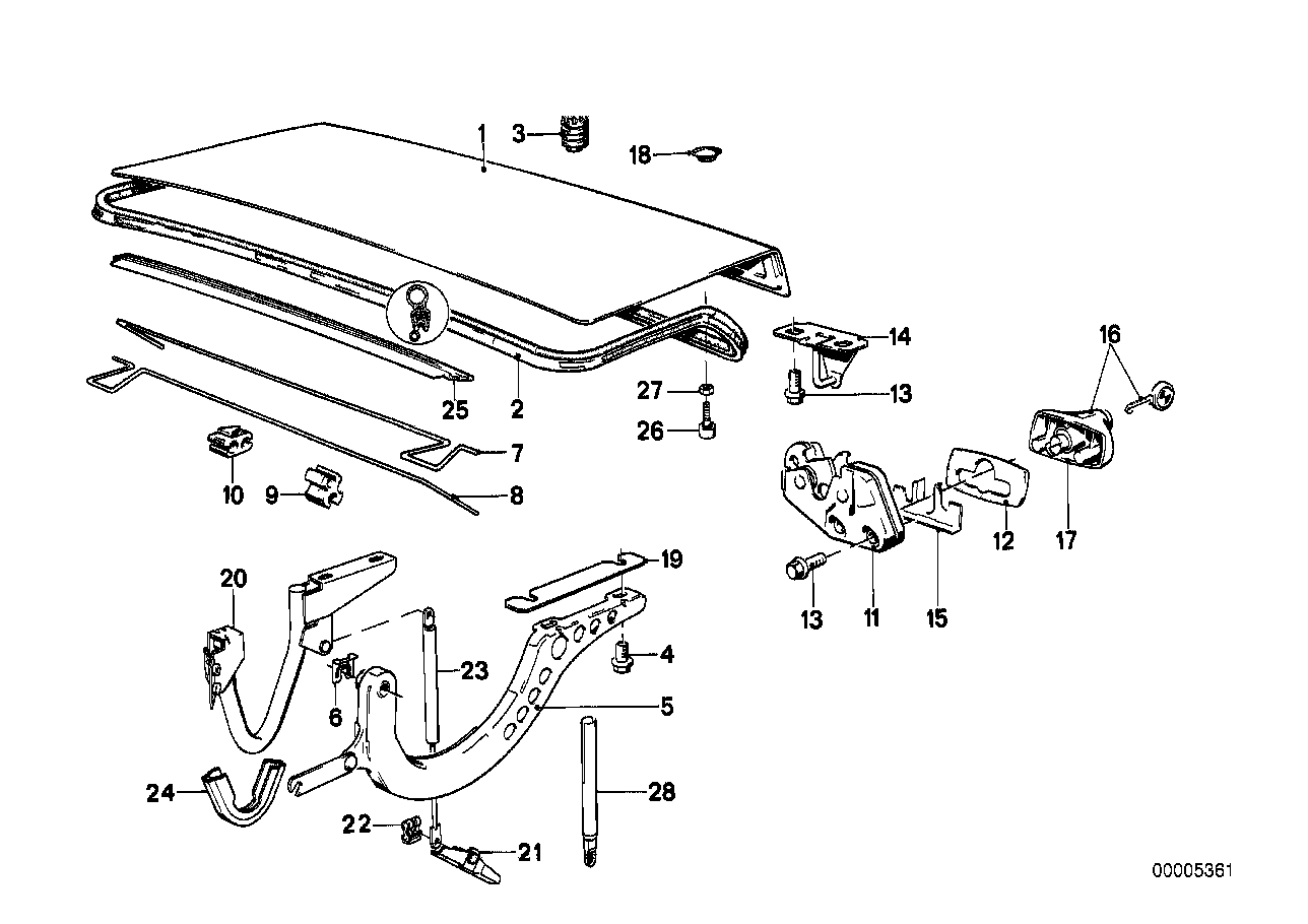 BMW 51 71 1 884 149 - Прокладка, задняя дверь багажника / помещения для груза parts5.com