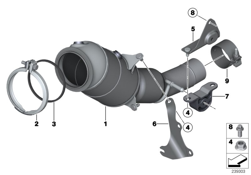 BMW (18.32.7.646.432) - Кронштейн, втулка, система выпуска ОГ parts5.com