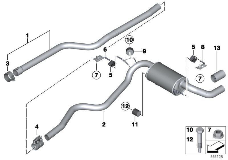 BMW 18307610635 - Насадка выпускной трубы parts5.com