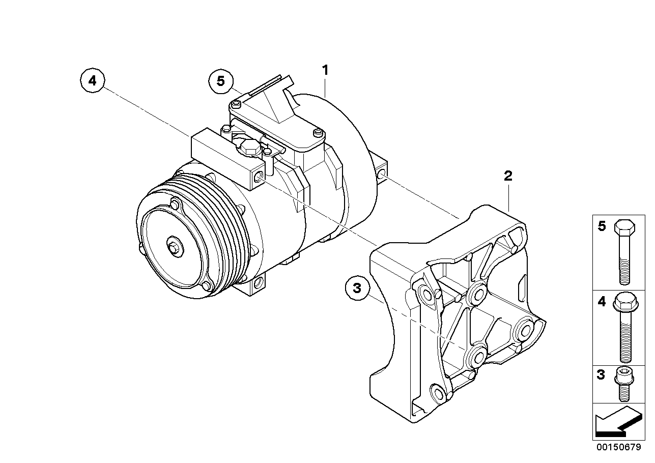 BMW 64 52 6 950 152 - Компрессор кондиционера parts5.com