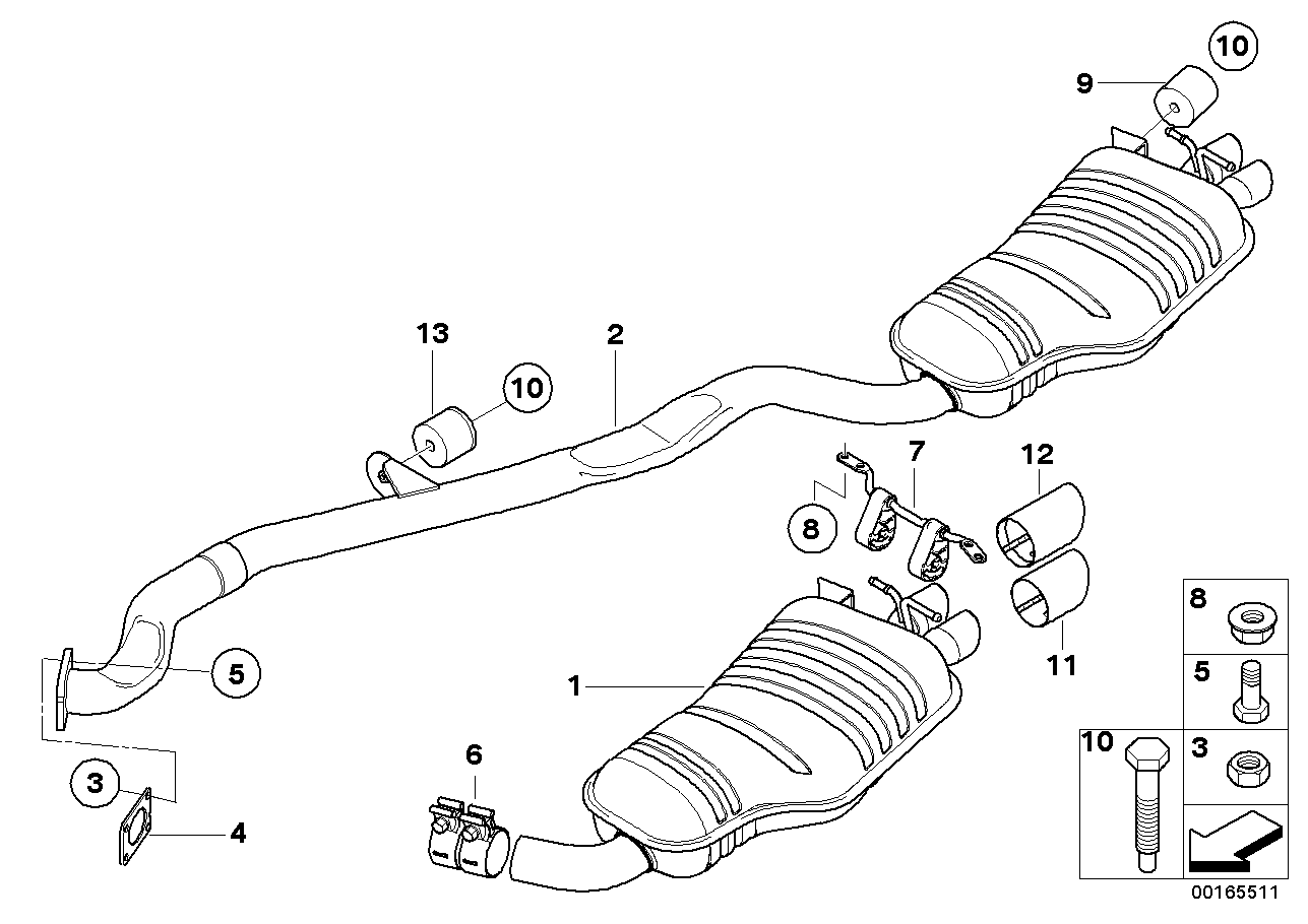 BMW 18303425558 - Насадка выпускной трубы parts5.com