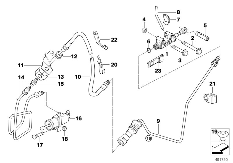 BMW 21 52 6 785 964 - Рабочий цилиндр, система сцепления parts5.com