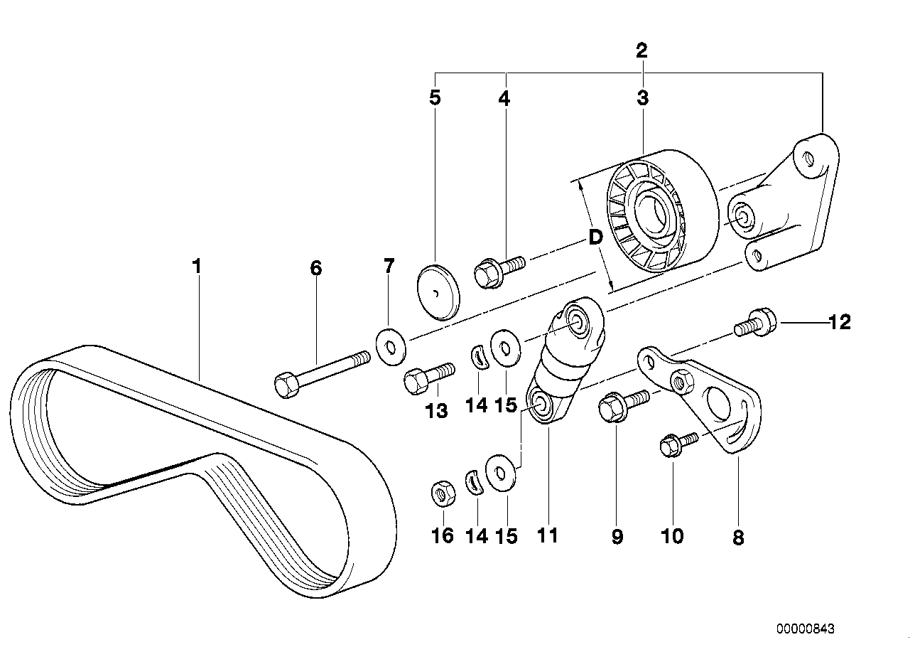 BMW 11 28 7 833 266 - Поликлиновой ремень parts5.com