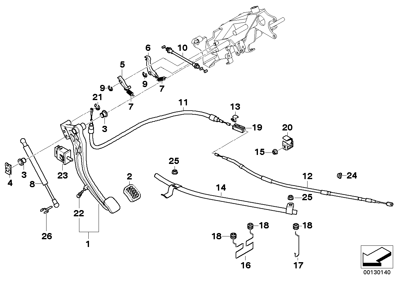 BMW 35.51 - 1 165 407 - Газовая пружина, стояночная торм parts5.com