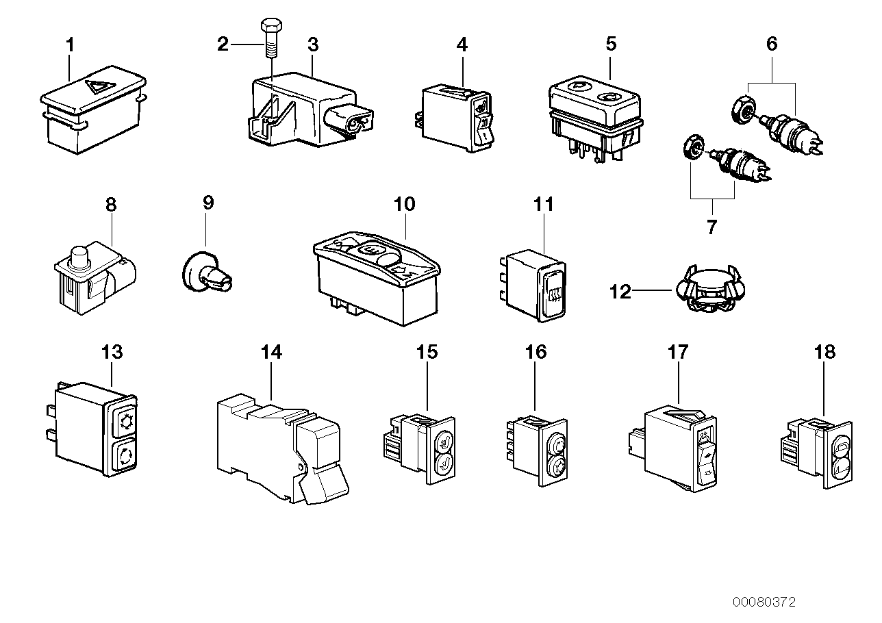 BMW 61 31 8 377 606 - Переключатель, крыша parts5.com