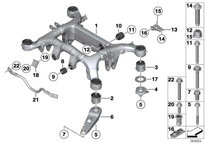 BMW 33316799103 - Втулка, балка моста parts5.com