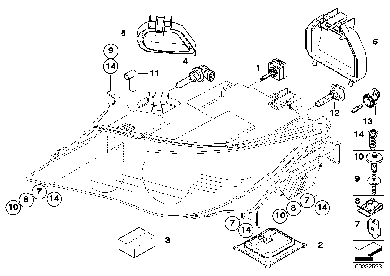 BMW 63217160782 - Лампа накаливания, противотуманная фара parts5.com