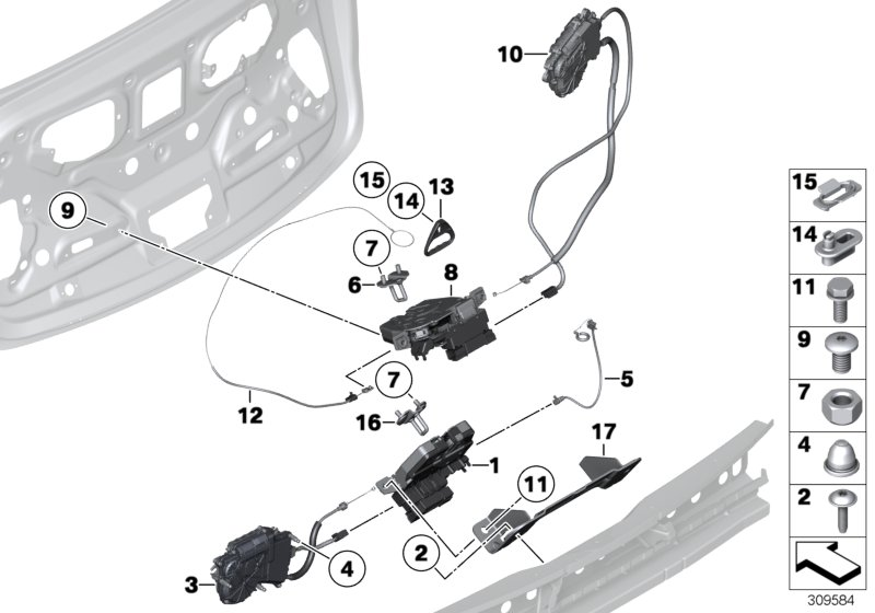 BMW 51247200514 - Замок задней двери parts5.com