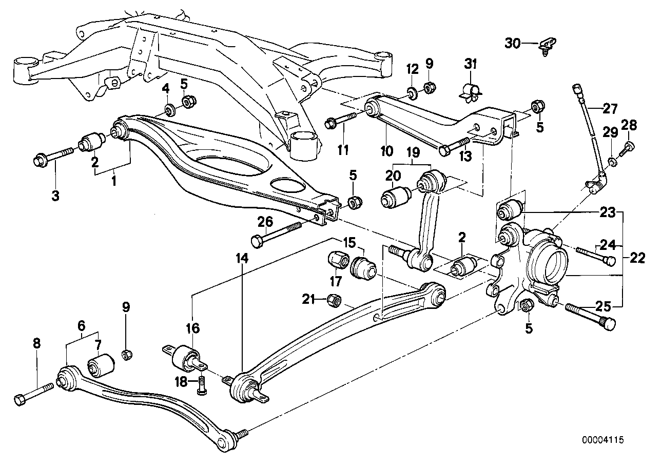 Mini 31121124622 - Сайлентблок, рычаг подвески колеса parts5.com