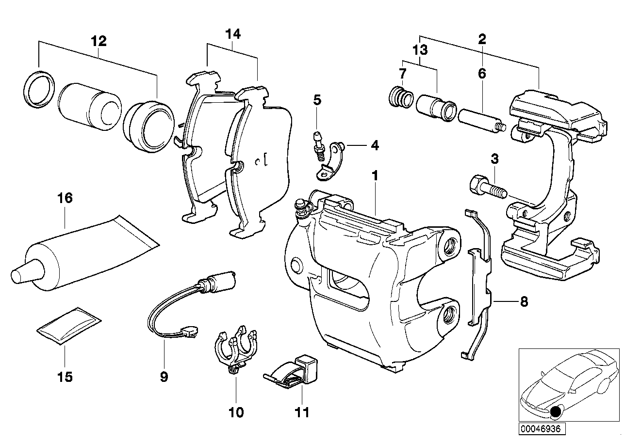 BMW 34 11 1 160 325 - Тормозной суппорт parts5.com