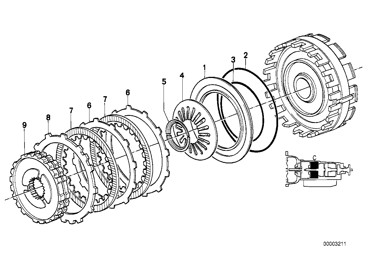 BMW 24 23 1 209 825 - Комплект ламелей, автоматическая коробка передач parts5.com