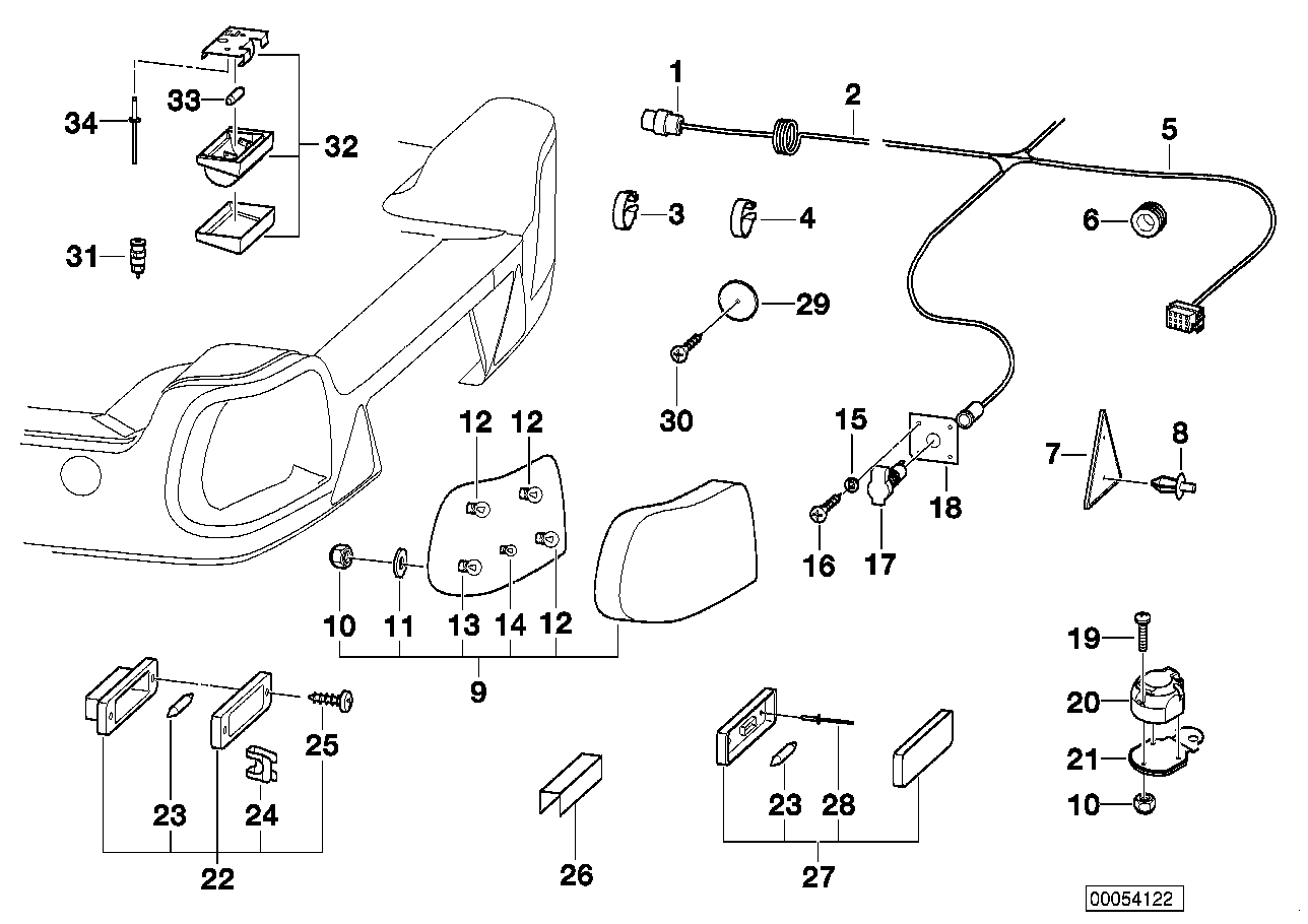 BMW 07 11 9 905 337 - Лампа накаливания, задний габаритный фонарь parts5.com