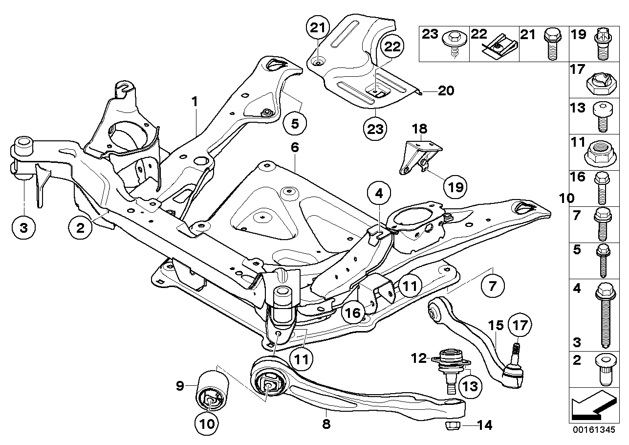 BMW (BRILLIANCE) 31 12 6 768 302 - Подвеска колеса, комплект parts5.com