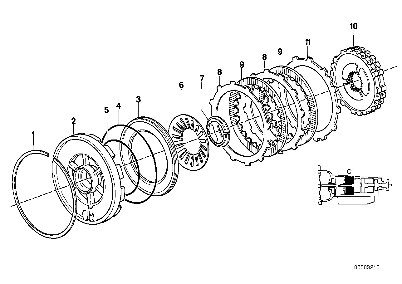 BMW 24 23 1 209 824 - Комплект ламелей, автоматическая коробка передач parts5.com