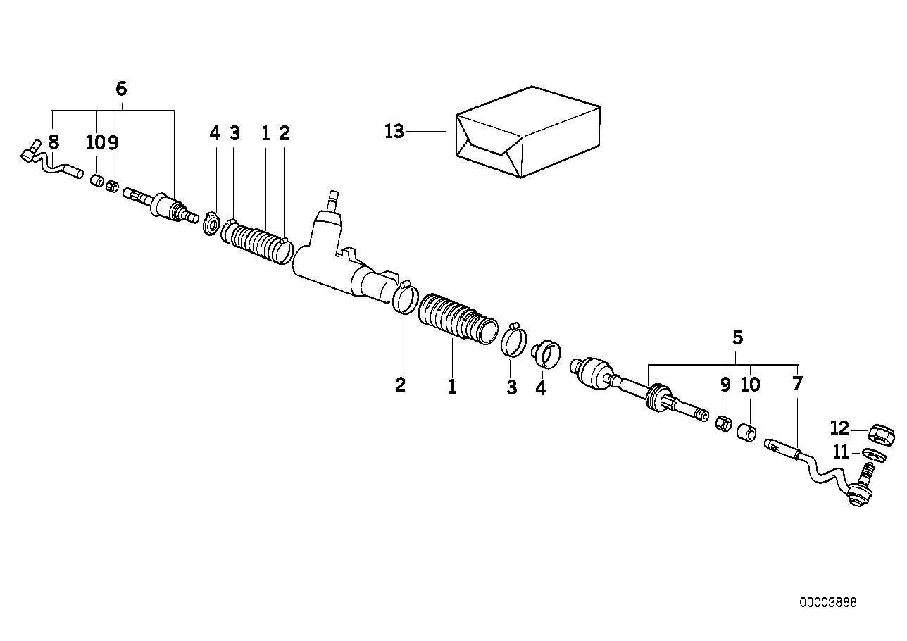 BMW 32 11 1 139 314 - Наконечник рулевой тяги, шарнир parts5.com