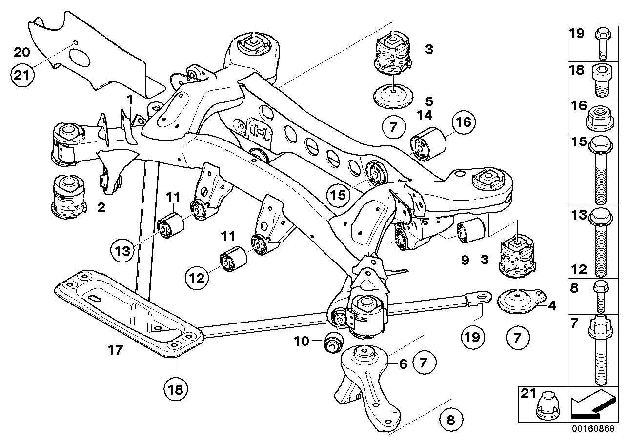 BMW (BRILLIANCE) 33 31 6 758 260 - Втулка, балка моста parts5.com