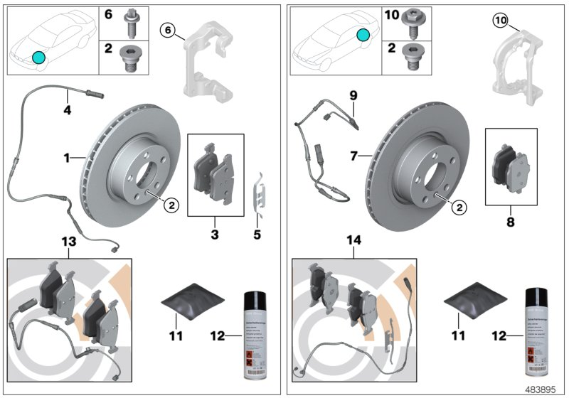 BMW 34 11 2 449 266 - Juego de pastillas de freno parts5.com