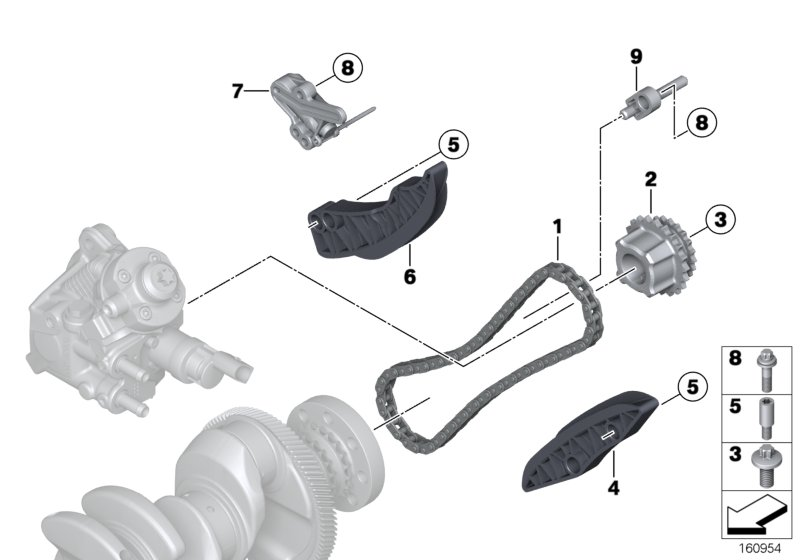 BMW 13528589971 - Комплект цепи привода распредвала parts5.com