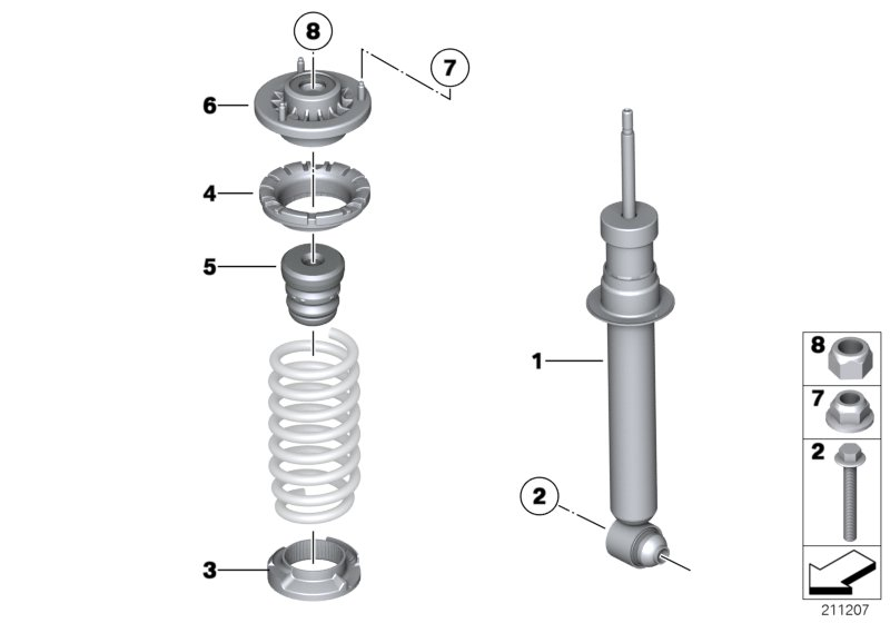 BMW (BRILLIANCE) 33 50 6 775 735 - Опора стойки амортизатора, подушка parts5.com