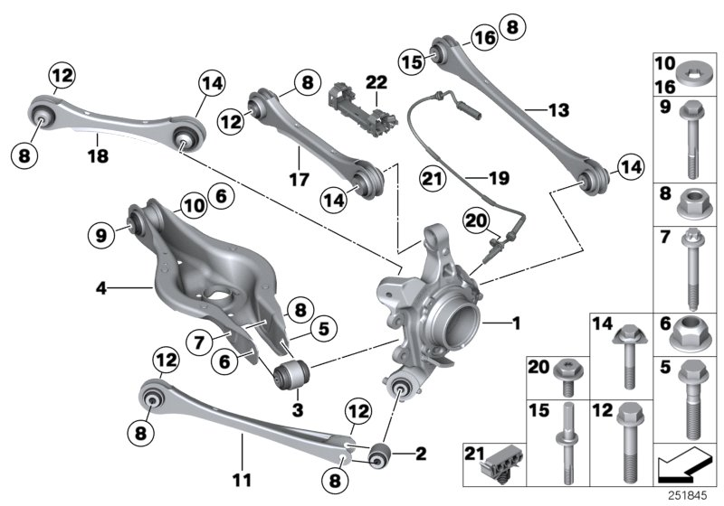 BMW 33 32 6 792 551 - Сайлентблок, рычаг подвески колеса parts5.com