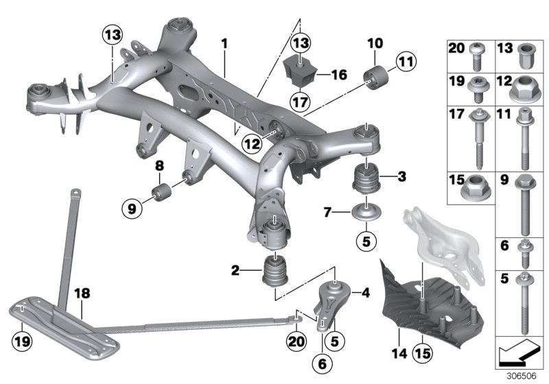 BMW 33 31 6 792 514 - Втулка, балка моста parts5.com