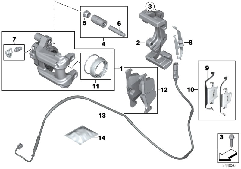 BMW 34216850854 - Ремкомплект, тормозной суппорт parts5.com