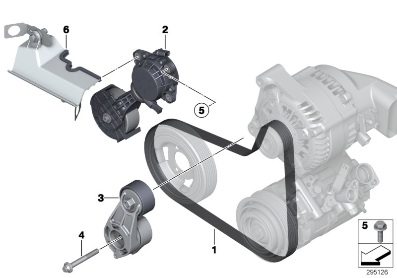 Mini 11 28 7 603 347 - Направляющий ролик, поликлиновый ремень parts5.com