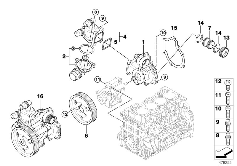 BMW 11517574121 - Водяной насос parts5.com