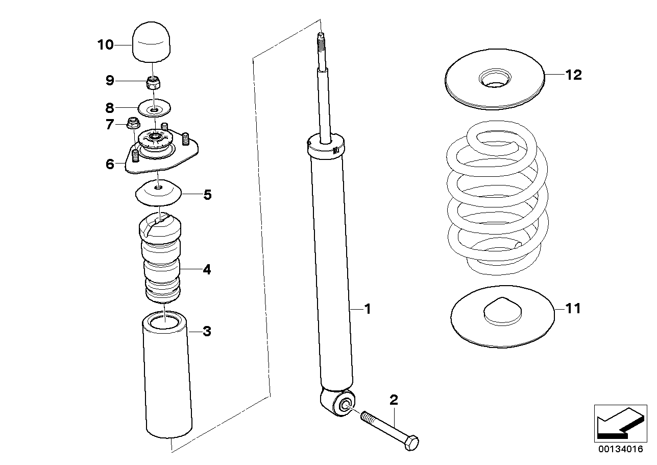 BMW 33 50 3 451 402 - Амортизатор parts5.com