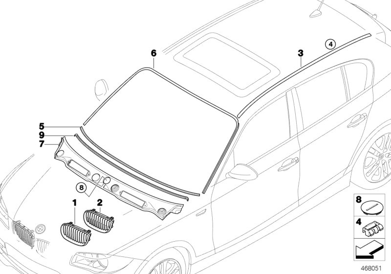 BMW 51137127227 - Решетка радиатора parts5.com