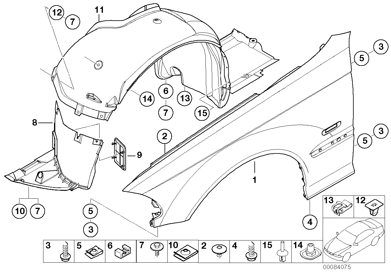 BMW 5171-8268-345 - Обшивка, колесная ниша parts5.com