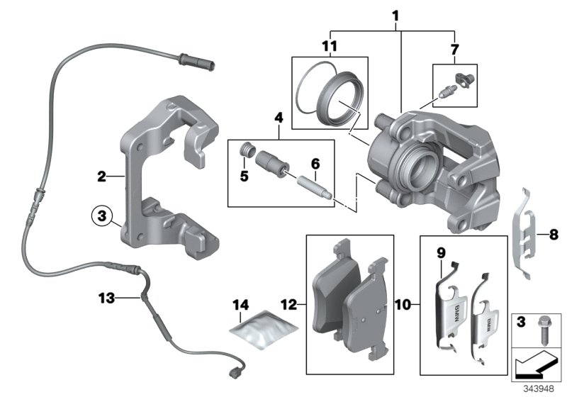 BMW 34116850971 - Комплект направляющей гильзы parts5.com