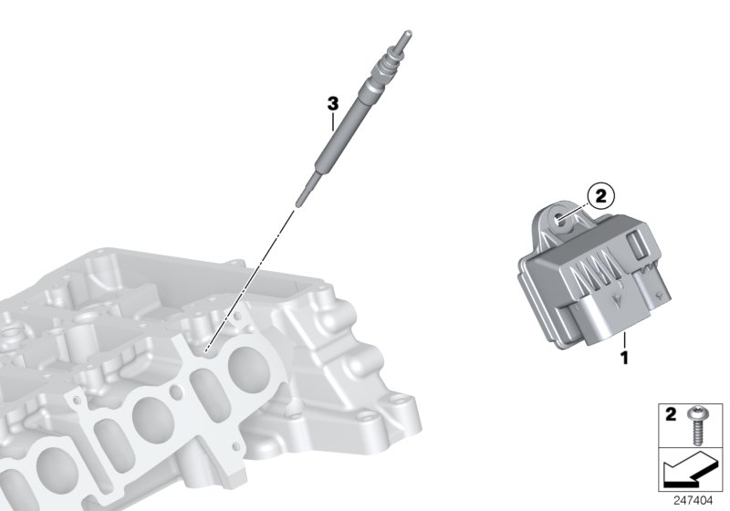 BMW 12 23 0 038 490 - Свеча накаливания parts5.com