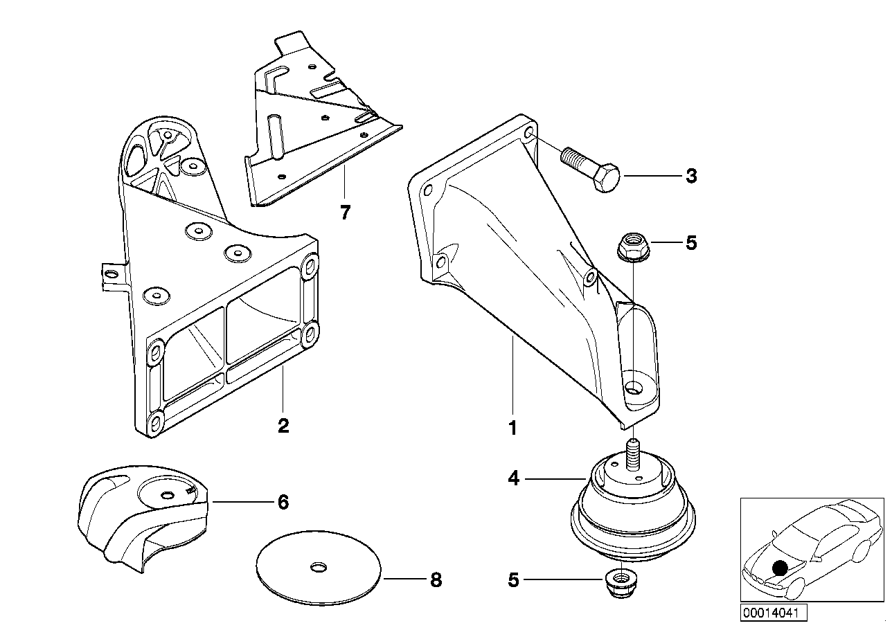 BMW 22 11 6 779 970 - Подушка, опора, подвеска двигателя parts5.com